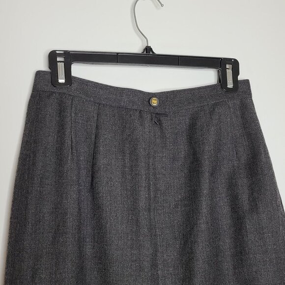 Salvatore Ferragamo Vintage Dead Stock with Tags‎ Wool Pencil Skirt Gray Size 10 - Picture 6 of 12